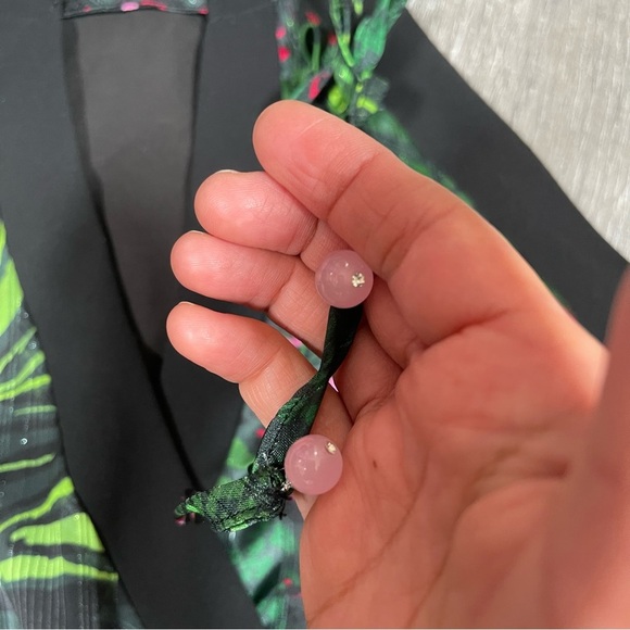 CIEBON Maxi Dress Tropical Printed Size L Tie Shoulder - Picture 8 of 10